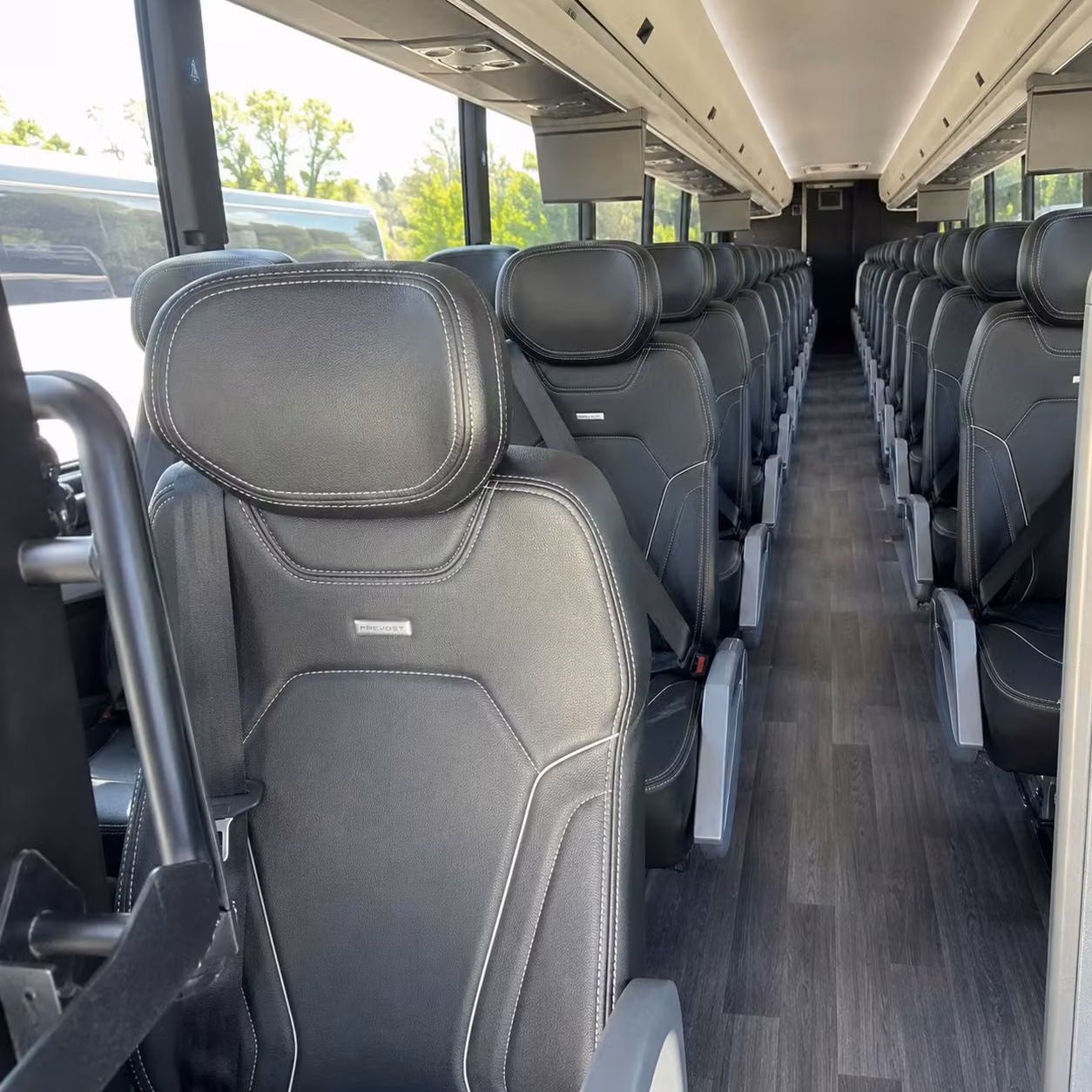 greensboro charter bus rental interior